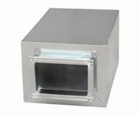 Silencieux de conduit en tôle rectangulaire personnalisé, boîte à pression statique insonorisante, boîte de silencieux de conduit
