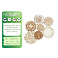 Set de Napperons de Table Créatifs Faits Main en Matériaux Naturels Écologiques, Style Bohème, pour Décoration Murale et de Table