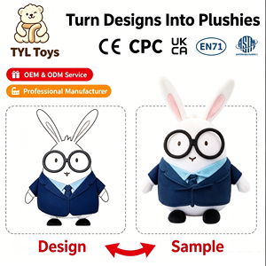 Peluche personnalisée OEM ODM, jouet en peluche court, lapin, canard, animal, mascotte, rembourrage en coton PP, CE CPC EN71, 3 ans+, faible MOQ - Product Image 1