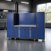 Ensemble de placards de garage modulaires en acier, armoire à outils mobile sur roulettes, casiers muraux avec ouverture par carte RFID, garantie de 3 ans