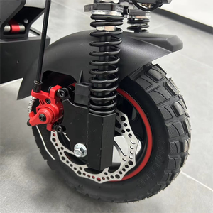 10-inch bandenmotor opvouwbare 2-wiel elektrische scooter met LED-verlichting, vering voorvork, schijfremmen en 60 km bereik per oplading - Product Image 2