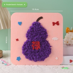 Kit de Matériel Créatif pour Enfants : Jouet Éducatif DIY pour Enfiler Fils, Dessiner, Coudre et Broder en Laine sur le Thème des Fruits et Légumes - Product Image 5