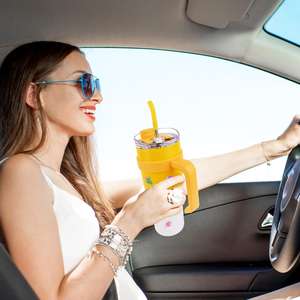 Vaso Térmico de Acero Inoxidable Dq de 40 oz con Asa, Aislado al Vacío, Reutilizable para Uso en Exteriores - Product Image 3