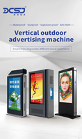 Écran d'extérieur 32 43 49 55 65 75 86 98 pouces, verre AG AR, affichage numérique double face 4K, totem avec 4G
