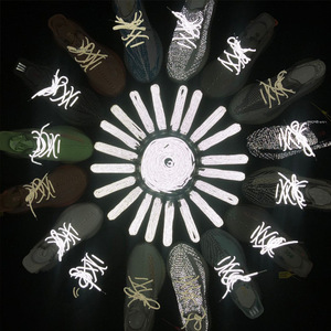 Lacets Réfléchissants Ronds de Haute Qualité en Gros, Emballage Tube de 4mm, pour Chaussures <span class=keywords><strong>Yeezy</strong></span> 120cm - Product Image 3