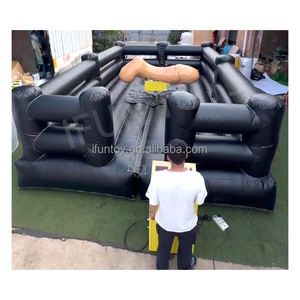 Máquina de atracciones inflable de toro mecánico de color personalizado, con movimiento de pene oscilante, para parque de atracciones, de PVC y acero, EN14960 - Product Image 1