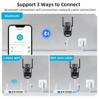 Caméra IP intelligente extérieure sans fil WiFi PTZ avec audio bidirectionnel, système de surveillance 360°, marque CosFlow, CCTV solaire, batterie 6000 mAh, application