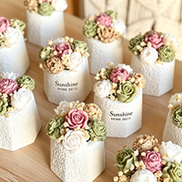 Bougie parfumée de luxe personnalisée avec étiquette, bouquet de fleurs épanouies, bougies parfumées élégantes pour la décoration de la maison, cadeaux VIP pour hôtel, mariage