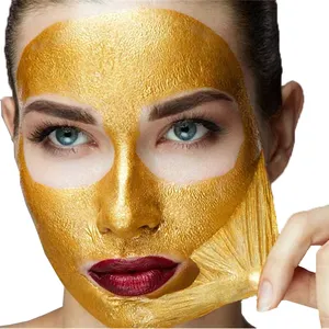 Masker emas 24K masker wajah hidrasi pemutih kulit Anti Penuaan Retinol ular Venom peptida 24K masker wajah emas