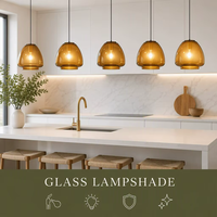 Abat-jour en verre soufflé à la main pour lampe, style minimaliste, pour éclairage décoratif domestique, vente en gros