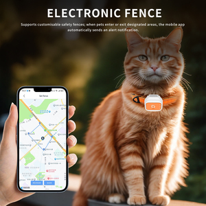 ペット用Gpsトラッカー抗ロストカラー無料アプリリモコン充電式バッテリージオフェンスアラーム犬用猫用リアルタイム - Product Image 3