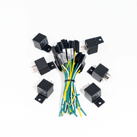 Relé Automotriz de 4 Pines, 12V, 40A, con Arnés de Cableado y Conector, Apto para Autos, Camiones, Motocicletas y Embarcaciones Marítimas
