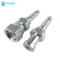 24211 Raccords hydrauliques à sertir et adaptateur de raccord rapide pour tuyau, haute qualité, à siège plat, forgés, zingués, ISO 8434-3