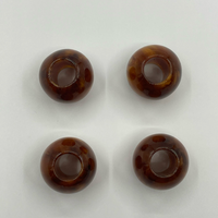 Perles en alliage de zinc à grand trou, écologiques et personnalisées, effet écaille de tortue brillant, marbre, ambre, pour boucles décoratives, entretoises, ornements et DIY de vêtements