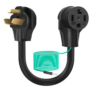 1.5FT 3 Prong 4 Prong kurutma adaptör kablosu 250V 30 Amp ağır kurutma Outlet tak güç kablosu ile topraklama kablosu