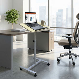 Escritorio Rodante de Madera para Portátil con Altura Ajustable, Mesa Móvil para Cama, Mueble de Oficina y Estación de Trabajo - Product Image 6