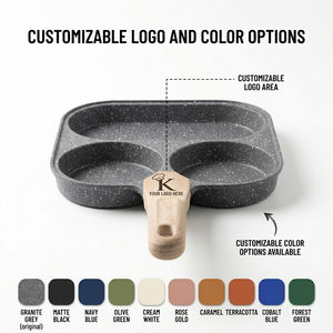 Sartén E-Top de aluminio antiadherente estilo granito para huevos, omeletes, 3 tazas, para hacer hamburguesas, huevos fritos, panqueques y cerdo - Product Image 3