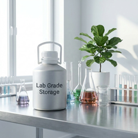 Bouteille en aluminium de qualité médicale de 2,6 L, poignée argentée brossée, hermétique, anti-lumière, pour huiles essentielles et produits chimiques