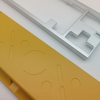 Matériel personnalisé Processus métallique Usinage CNC Boîtier de clavier Anodisé 60% Plaque de clavier en aluminium mécanique