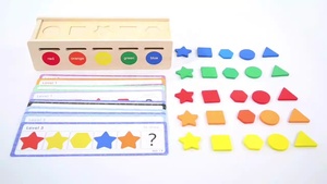 Children <strong>Colour</strong> <strong>Sorting</strong> Box Baby Shape Matching Wooden <strong>Toys</strong> - Product Image 2