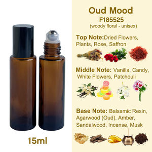 Parfum à bille en acier mat, 15 ml, naturel, végétalien, au parfum boisé de musc, oud et bois d'agar, huile aromatique - Product Image 5
