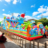 Casa de Juegos Inflable Personalizada de Fábrica para Exteriores, con Temática de Tiburón, para Niños Pequeños, con Tobogán y Trampolín