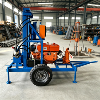 Machine de forage de puits d'eau puissante, capacité 200 m de profondeur, avec moteur diesel silencieux de 15 kW