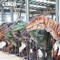 Costume de dinosaure Velociraptor populaire pour l'extérieur, jambes de robot cachées pour les centres commerciaux, les aéroports publics, les garderies, les écoles maternelles