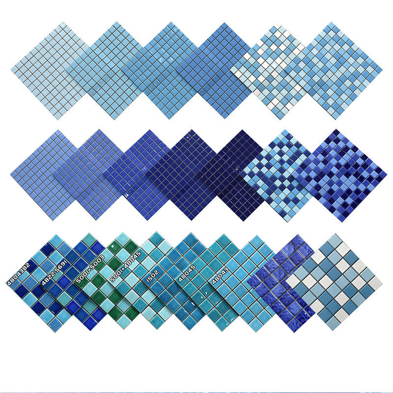 Aqua Mosaic Tiles Durable, Iridescent Pool Tiles