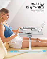 Xgear 17 "PU Leder Laptop Tisch halterung Verstellbarer Schreibtisch Faltbarer neuer Mini Klapptisch für Bett Geschenk zimmer Schreibtisch Xgear