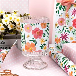 MAYPLUSS Flower <b>Wrapping</b> <b>Paper</b> Roll 17 Inch x 33 Feet Double Side Eco-Friendly Gift Wrap For Wedding Bridal Shower Mother's Day - Product Image 4