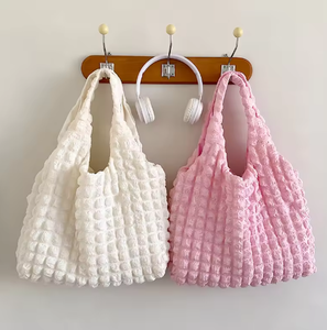 Bolso de hombro plisado de moda, bolso de mano ligero y de gran capacidad para mujer, bolso cruzado - Product Image 1