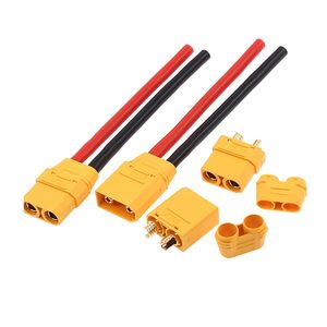 Cable Conector XT90H Macho/Hembra para Batería de Litio de Avión RC, Alta Corriente XT90S 10AWG 45A 10/20/30CM, Conector Banana Chapado en Oro - Product Image 1