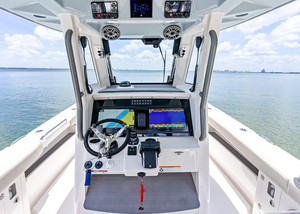 Barco de Pesca con Consola Central de Aluminio Kinocean, Yate Deportivo de Lujo para 6-8 Personas con Motor Doble Fuera de Borda en Venta - Product Image 5