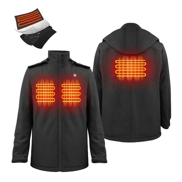 SAVIOR Unisex Winter Electric Heated Jacket with Zipper Closure USB Charging Polyester Material-Keep Warming Outdoor Wear