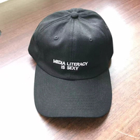 Gorra de Béisbol Negra de Algodón Personalizada OEM con Texto Bordado, Gorra Estilo Dad Vintage Lavada, Gorras Deportivas Unisex al por Mayor