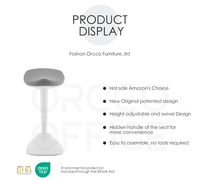 Table de bureau ergonomique réglable pour réunions et conférences, avec tabouret oscillant actif pour le travail assis-debout
