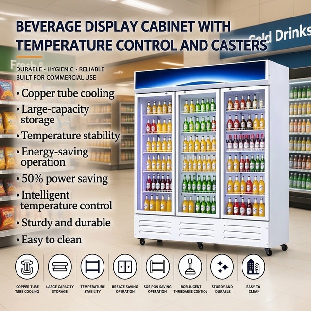 Commercial Air-cooled Vertical Refrigeration Cabinets for Supermarkets - Beer and Beverage Display Cabinets-CE
