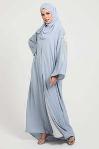 Abaya de Mujer Personalizada ODM de Alta Calidad, Elegante, con Cuentas y Cristales, Informal, Larga hasta el Suelo, para Eid - Product Image 2