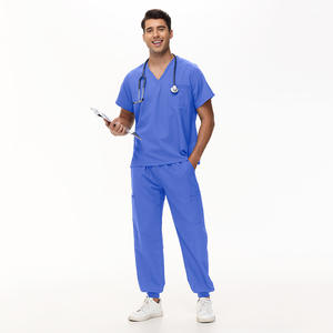 Divisa Medica Estiva per Infermieri, Set con Logo Personalizzato, Multi-Tasche, in Spandex, Vendita all'Ingrosso - Product Image 1