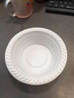 Bols jetables en plastique personnalisés, robustes, blancs, casher, pour les repas de Shabbat, biodégradables, sans BPA, avec couvercle