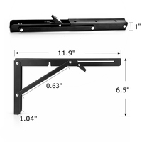 Support mural réglable en acier inoxydable SS201, 8-24 pouces, épaisseur 1,0 mm, étagère pliante triangulaire, table, banc Lingtian