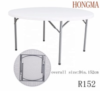 152cm 8 sièges 5ft ronde en plastique table pliante en gros du fournisseur Chinois