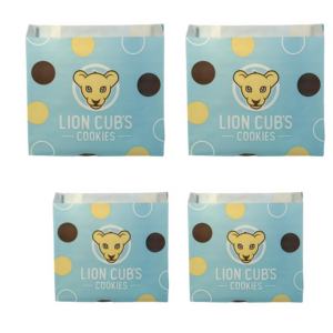 Sacs en papier alimentaire bleus et blancs personnalisés avec logo imprimé, en papier ciré, pour emballage de beignets, pains, croissants et biscuits - Product Image 4