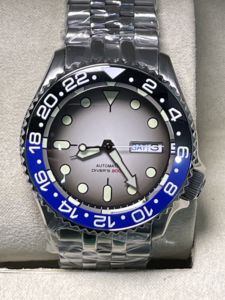 Mechanisch horloge van roestvrij staal met saffierglas, automatisch mechanisch uurwerk, 41 mm bezel, roestvrijstalen band, lichtgevend - Product Image 2