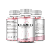 Bonbons gélifiés OEM BBL pour l'agrandissement des fesses et des hanches, sans sucre, pectine naturelle, lifting et raffermissement, soutien immunitaire, produit de beauté