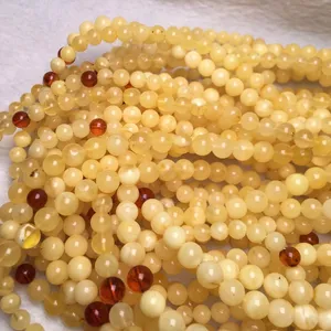 HQ GEMS 100% Original Ukraine 6-14ミリメートルNatural Amber Stone Raw Wholesale Amber Beads Price Per Grams Bracelet Making