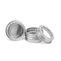 Pot en aluminium rond de 5 ml, couleur argent, noir, or, rose, avec couvercle transparent, pour crème cosmétique, baume, boîte en métal