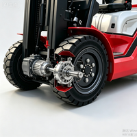 Forklift Counterbalance RXC 3t 500mm Load Center, Panjang Garpu 1070mm, Tinggi Angkat 3000mm, Baterai Asam Timbal