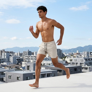Breathable Active Shorts Men Moisture Wicking Quick Dry Material Relaxed Fit Elasticated Waist Adjustable Drawstring Pockets - Product Image 3